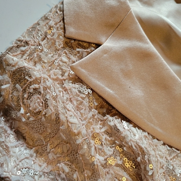 KAY UNGER NEW Sequin Textured Silk Jacket 8 - Picture 2 of 9